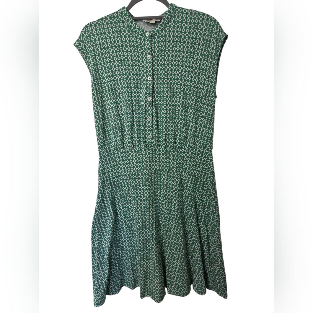 Boden Shortsleeve Geometric Green Dress Us 10l